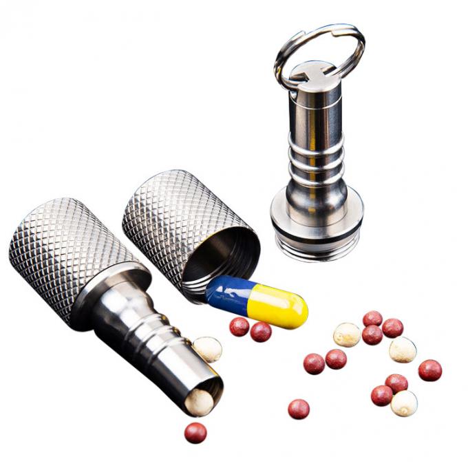 Boîte en aluminium inoxydable de pilule d'bonne affaire de stockage de rond en métal